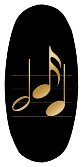 DASOV 382 Music Notes Black Gold